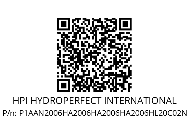   HPI HYDROPERFECT INTERNATIONAL P1AAN2006HA2006HA2006HA2006HL20C02N