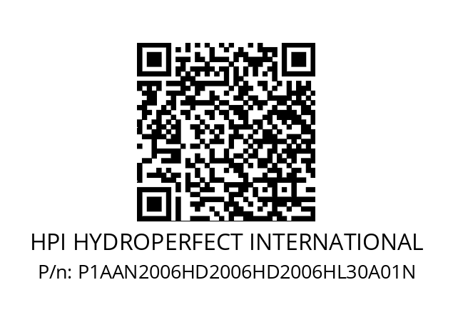   HPI HYDROPERFECT INTERNATIONAL P1AAN2006HD2006HD2006HL30A01N