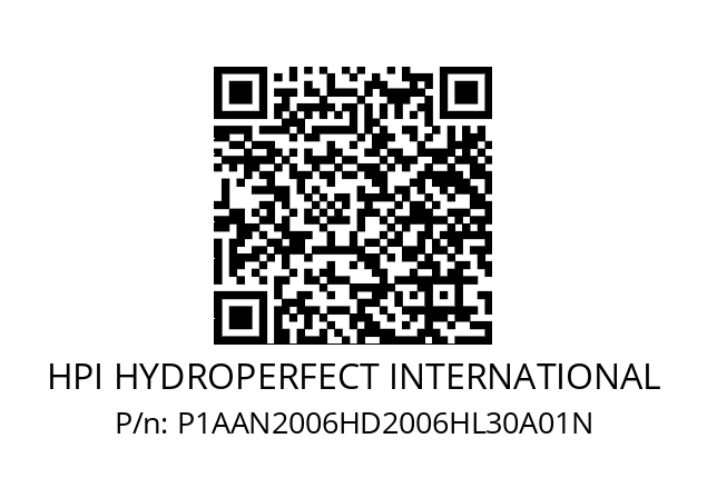   HPI HYDROPERFECT INTERNATIONAL P1AAN2006HD2006HL30A01N