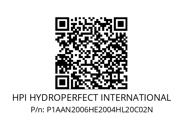   HPI HYDROPERFECT INTERNATIONAL P1AAN2006HE2004HL20C02N