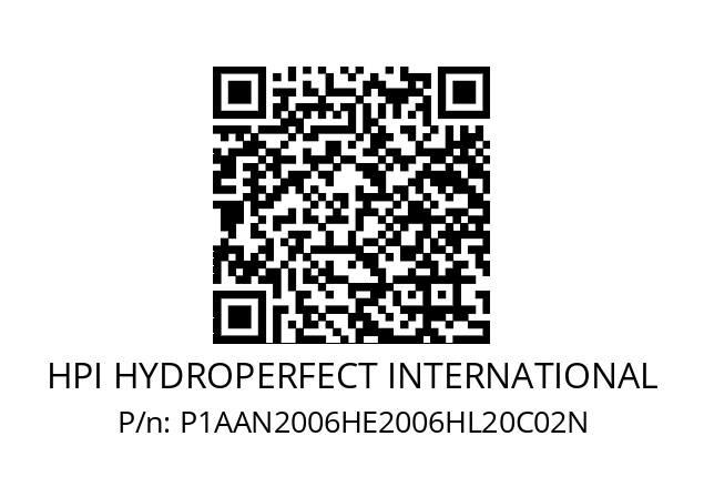   HPI HYDROPERFECT INTERNATIONAL P1AAN2006HE2006HL20C02N