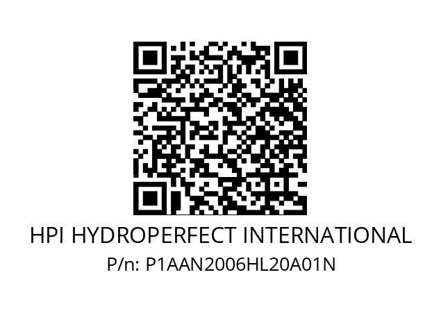   HPI HYDROPERFECT INTERNATIONAL P1AAN2006HL20A01N