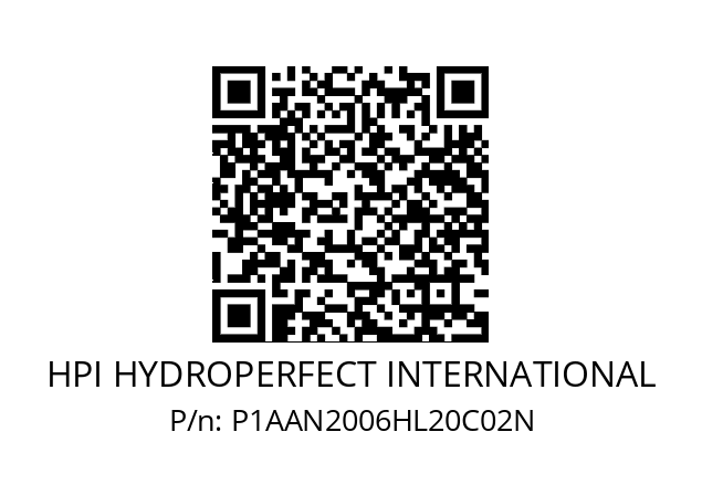   HPI HYDROPERFECT INTERNATIONAL P1AAN2006HL20C02N