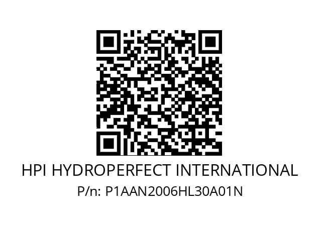   HPI HYDROPERFECT INTERNATIONAL P1AAN2006HL30A01N