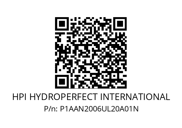   HPI HYDROPERFECT INTERNATIONAL P1AAN2006UL20A01N