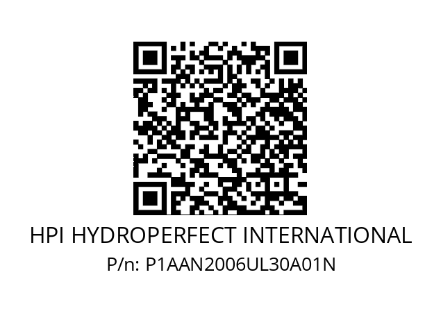   HPI HYDROPERFECT INTERNATIONAL P1AAN2006UL30A01N