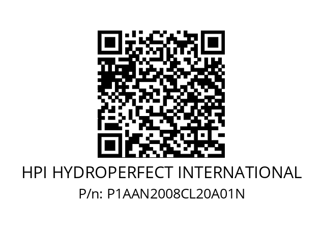   HPI HYDROPERFECT INTERNATIONAL P1AAN2008CL20A01N