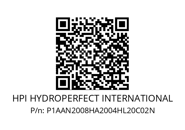   HPI HYDROPERFECT INTERNATIONAL P1AAN2008HA2004HL20C02N