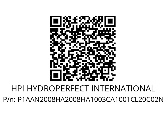   HPI HYDROPERFECT INTERNATIONAL P1AAN2008HA2008HA1003CA1001CL20C02N