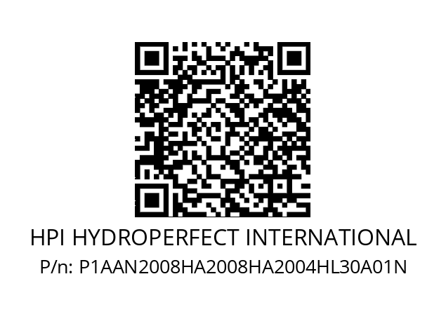   HPI HYDROPERFECT INTERNATIONAL P1AAN2008HA2008HA2004HL30A01N