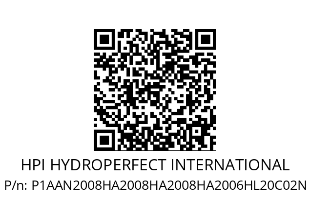   HPI HYDROPERFECT INTERNATIONAL P1AAN2008HA2008HA2008HA2006HL20C02N