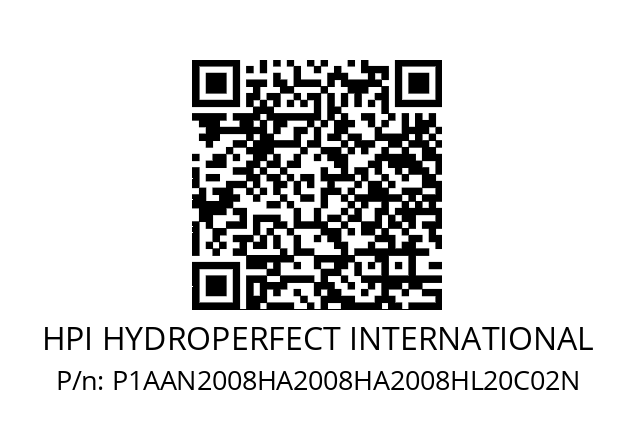   HPI HYDROPERFECT INTERNATIONAL P1AAN2008HA2008HA2008HL20C02N