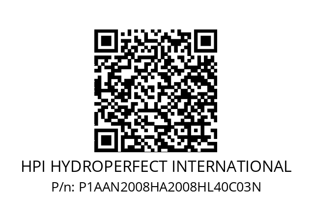   HPI HYDROPERFECT INTERNATIONAL P1AAN2008HA2008HL40C03N