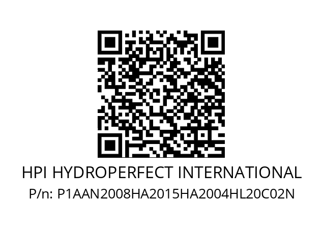   HPI HYDROPERFECT INTERNATIONAL P1AAN2008HA2015HA2004HL20C02N