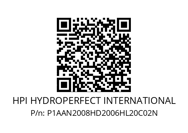   HPI HYDROPERFECT INTERNATIONAL P1AAN2008HD2006HL20C02N