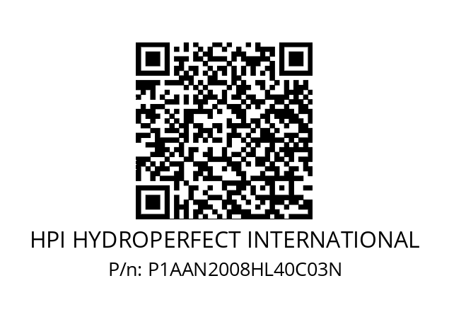   HPI HYDROPERFECT INTERNATIONAL P1AAN2008HL40C03N