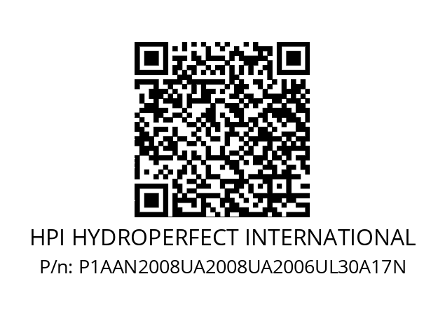   HPI HYDROPERFECT INTERNATIONAL P1AAN2008UA2008UA2006UL30A17N