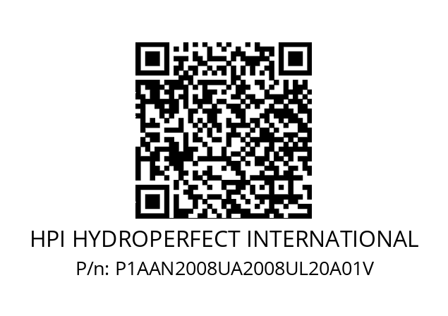   HPI HYDROPERFECT INTERNATIONAL P1AAN2008UA2008UL20A01V