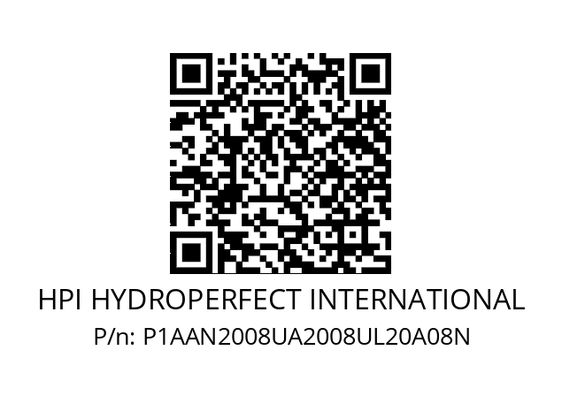   HPI HYDROPERFECT INTERNATIONAL P1AAN2008UA2008UL20A08N