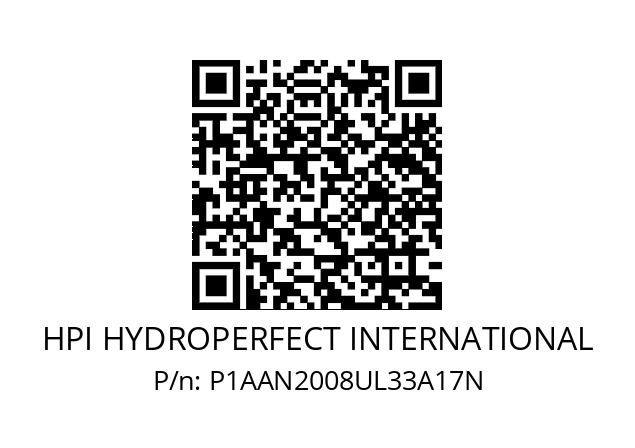   HPI HYDROPERFECT INTERNATIONAL P1AAN2008UL33A17N