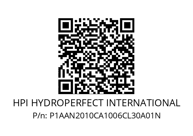   HPI HYDROPERFECT INTERNATIONAL P1AAN2010CA1006CL30A01N