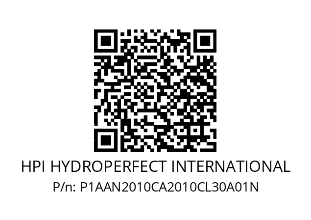   HPI HYDROPERFECT INTERNATIONAL P1AAN2010CA2010CL30A01N