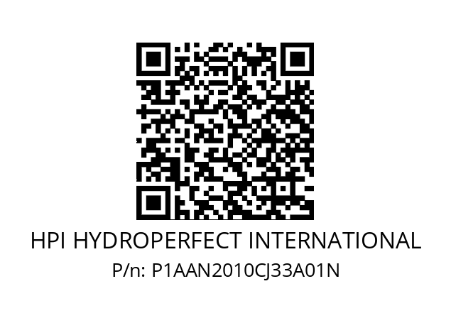   HPI HYDROPERFECT INTERNATIONAL P1AAN2010CJ33A01N