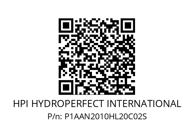   HPI HYDROPERFECT INTERNATIONAL P1AAN2010HL20C02S