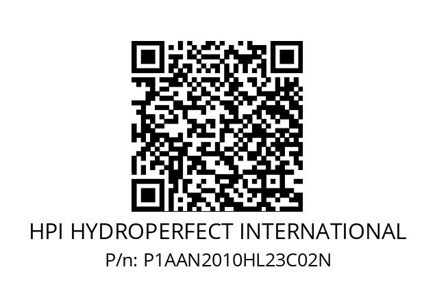   HPI HYDROPERFECT INTERNATIONAL P1AAN2010HL23C02N