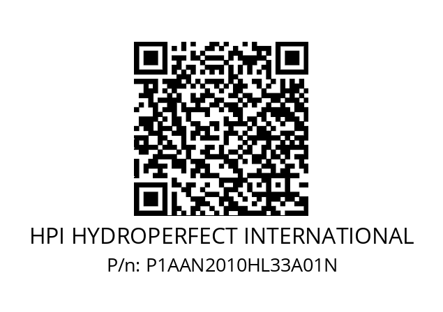   HPI HYDROPERFECT INTERNATIONAL P1AAN2010HL33A01N