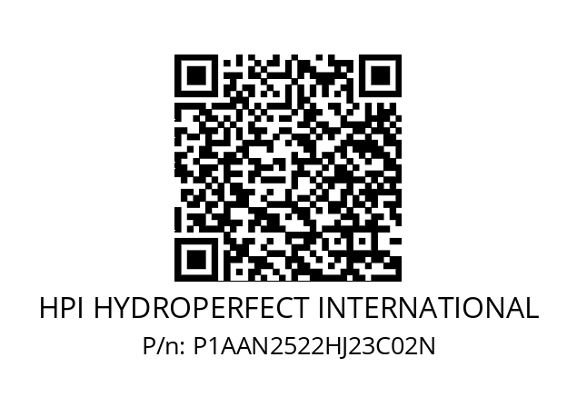   HPI HYDROPERFECT INTERNATIONAL P1AAN2522HJ23C02N