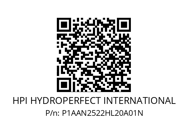   HPI HYDROPERFECT INTERNATIONAL P1AAN2522HL20A01N