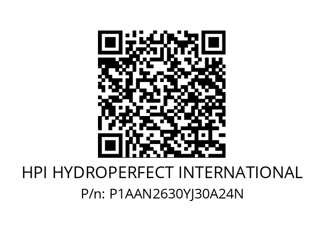   HPI HYDROPERFECT INTERNATIONAL P1AAN2630YJ30A24N