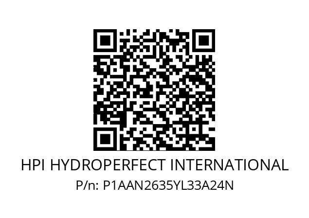   HPI HYDROPERFECT INTERNATIONAL P1AAN2635YL33A24N