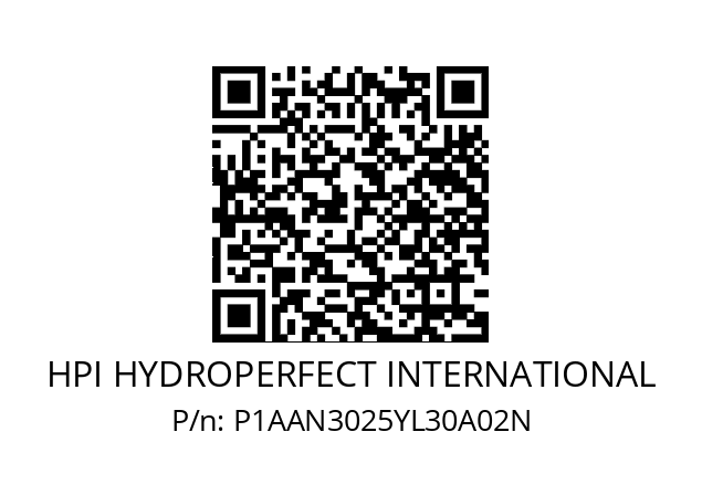   HPI HYDROPERFECT INTERNATIONAL P1AAN3025YL30A02N