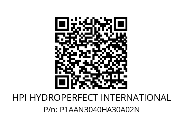   HPI HYDROPERFECT INTERNATIONAL P1AAN3040HA30A02N