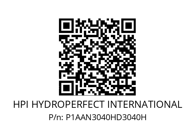   HPI HYDROPERFECT INTERNATIONAL P1AAN3040HD3040H