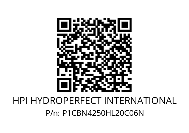   HPI HYDROPERFECT INTERNATIONAL P1CBN4250HL20C06N