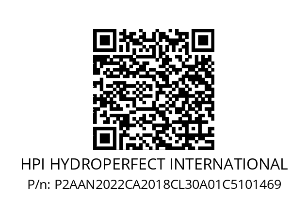   HPI HYDROPERFECT INTERNATIONAL P2AAN2022CA2018CL30A01C5101469