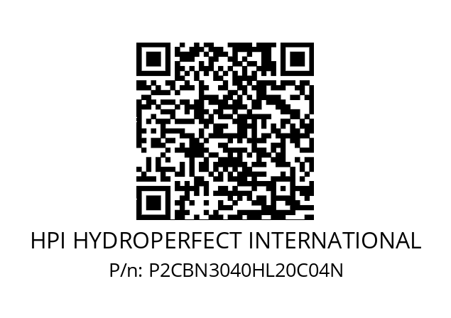   HPI HYDROPERFECT INTERNATIONAL P2CBN3040HL20C04N