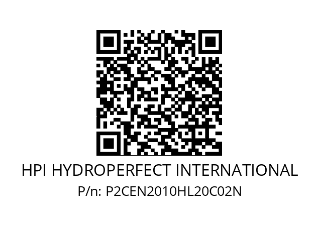   HPI HYDROPERFECT INTERNATIONAL P2CEN2010HL20C02N