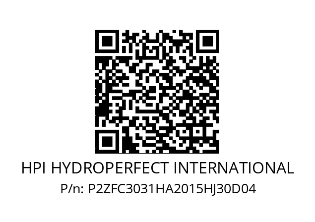   HPI HYDROPERFECT INTERNATIONAL P2ZFC3031HA2015HJ30D04