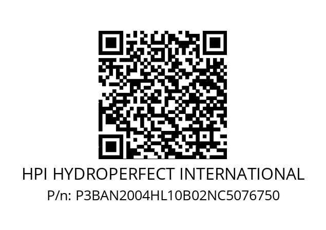   HPI HYDROPERFECT INTERNATIONAL P3BAN2004HL10B02NC5076750