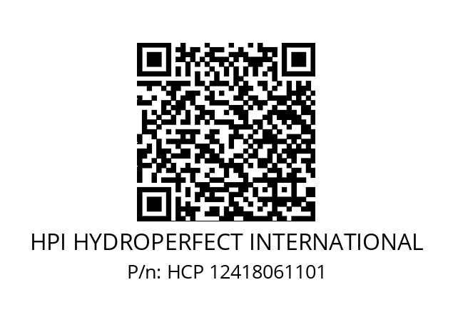   HPI HYDROPERFECT INTERNATIONAL HCP 12418061101