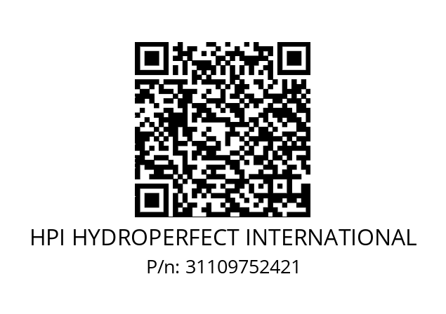   HPI HYDROPERFECT INTERNATIONAL 31109752421