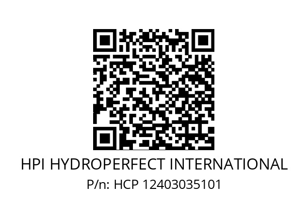   HPI HYDROPERFECT INTERNATIONAL HCP 12403035101