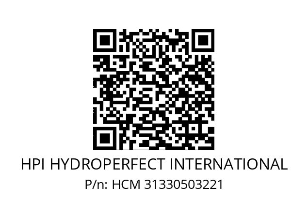   HPI HYDROPERFECT INTERNATIONAL HCM 31330503221