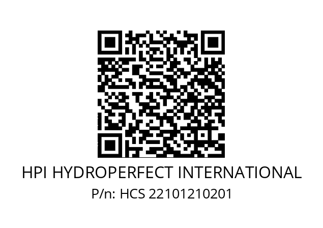   HPI HYDROPERFECT INTERNATIONAL HCS 22101210201