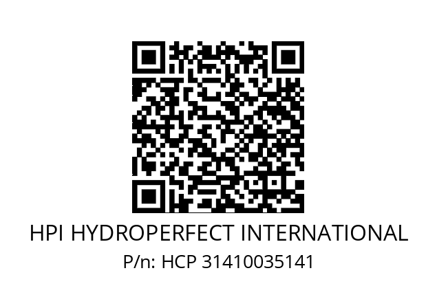   HPI HYDROPERFECT INTERNATIONAL HCP 31410035141