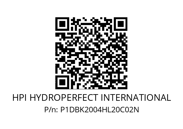   HPI HYDROPERFECT INTERNATIONAL P1DBK2004HL20C02N